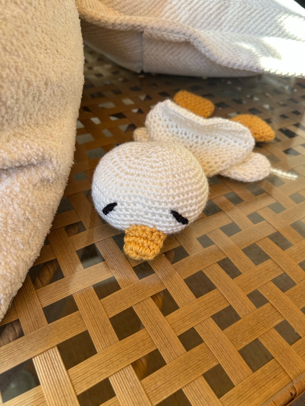 Handmade Crochet Duck Plush one of a kind